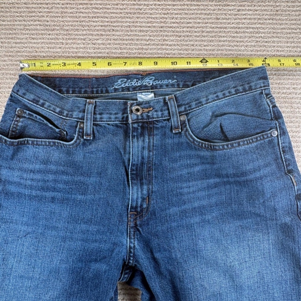 Eddie Bauer Jeans Mens 32x30 (Tag 34x32) Original Fit Straight Leg Blue Denim - Picture 6 of 11
